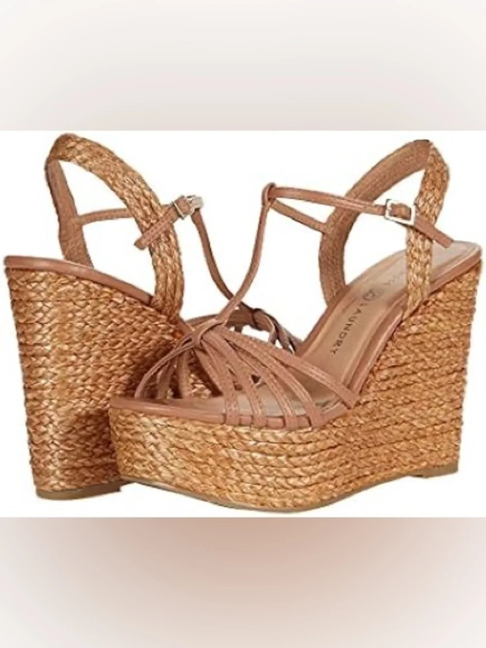 ☀️Chinese Laundry EVIE LOTTO in Sun-kissed nude Platform Wedge Sandals☀️